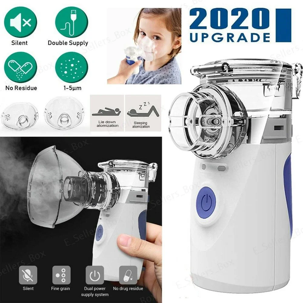 New Mesh Portable Travel Rechargeable Inhaler Resperator Nebulizer - Picture 5 of 9